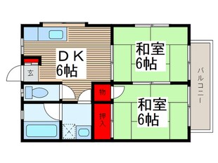 第２フラワ－ハイツの物件間取画像